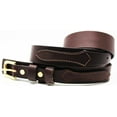 thumbnail image 4 of 47-48  Men's Leather 1 1/4" Wide Plain Casual Jean Ranger Belt Brown 12RAA54BR, 4 of 4