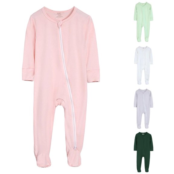 Baby Boys Girls Rompers Footed Pajamas Zipper Long Sleeve Sleeper Jumpsuit Baby Boy Rompers 18-24 Months 0-3 Months