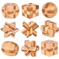 thumbnail image 4 of Wooden Cube Puzzle - Educational Puzzle, Intelligence Logic Math Puzzle, Luban Lock, Intelligence Test Toy, Mind Puzzle Box Lock Toy, 4 of 7