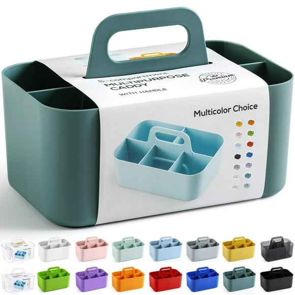 Organizador de cestas AOZITA, multiusos, apilable, de plástico, color cian