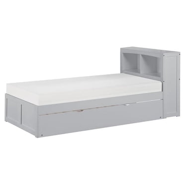 Lexicon Orion Wood Twin Bed with 2 Storage Drawer Trundle Bed in Gray ...