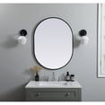 thumbnail image 2 of Elegant Decor Metal Frame Oval Mirror 27x36 Inch in Black, 2 of 3