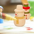 thumbnail image 4 of EeaseMX 20 piezas de muñecos de madera DIY con forma de muñeco de nieve y árbol de Navidad, adorno en blanco, juguete pintado, 4 of 7