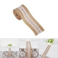 thumbnail image 4 of 6 Types  Jute Burlap Ribbon With White Lace For Rustic Style Wedding Decoration, 4 of 5