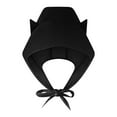 thumbnail image 1 of Sombrero para el sol con orejas para mujer, correa ajustable, ala ancha, suave, con solapa para el cuello para pescar Negro, 1 of 9