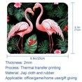 thumbnail image 5 of Flamingo Printed Square Mousepad Desk Pad Desk Mat, 8.3x9.8 Inch, Non-Slip Rubber Bottom, Suitable for Office and Gaming, 5 of 6