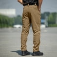 thumbnail image 6 of Cargo Pants Men Multi Pockets Straight Leg Tactical Work Trousers for Outdoor Hiking Construction Workwear Brown L, 6 of 8