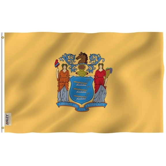 Anley Fly Breeze 3x5 Foot New Jersey State Flag - Newjersey NJ Flags Polyester