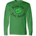 thumbnail image 3 of Inktastic Kiss Me I'm Irish Long Sleeve T-Shirt, 3 of 5