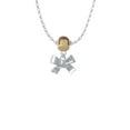 thumbnail image 2 of Delight Jewelry Silvertone 3-D Textured Bow Mia Monkey Charm Necklace, 2 of 4