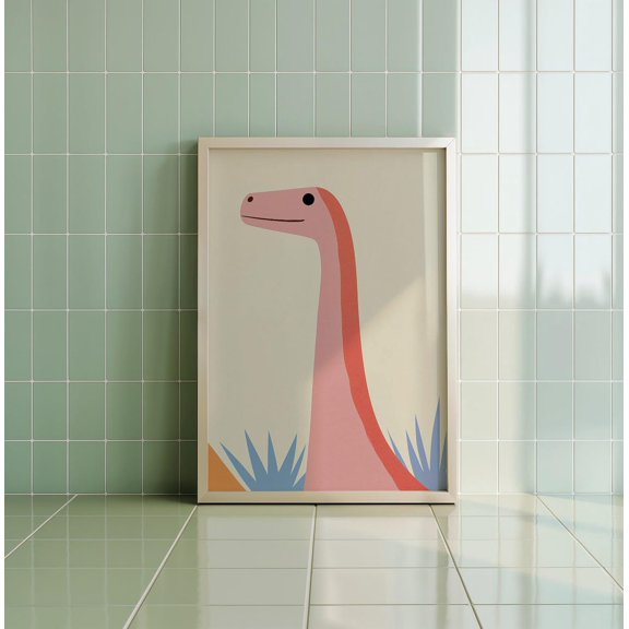 Dino Print Kids Room, Dinosaur Wall Decor For Boys And Girls, Dinosaur Room Decor, Dino Nursery Print; Wall Art, Modern Wall Decor, 24x36 UNFRAMED