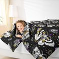 thumbnail image 3 of Homewish Death Moths Twin Comforter Sets,Halloween Spooky Skull Bedding Set,Yellow Purple,Black Reversible,2-Piece,1 Comforter and 1 Pillowcase, 3 of 7