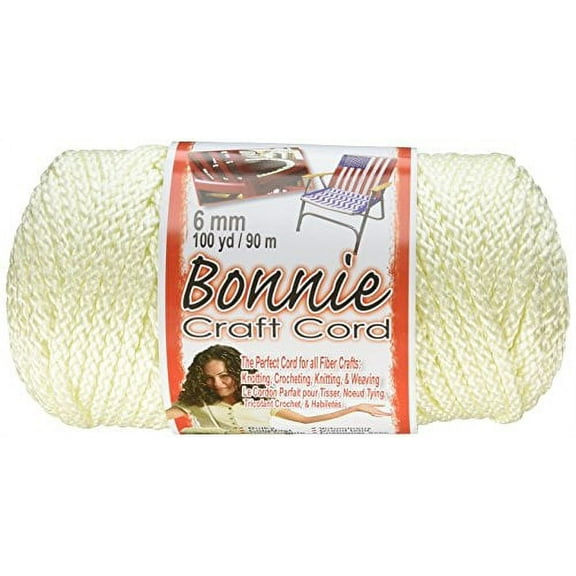 Pepperell Bonnie Macrame Craft Cord 6mmX100yd-Ivory