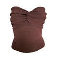 thumbnail image 5 of Front Twist Knot Off Shoulder Camisole Chic Women Knitted Strapless Tube Top Summer Fashion Backless Crop Top Streetwear, 5 of 8
