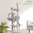 thumbnail image 2 of Torre para Gatos Gitelsnour GCT011W Multi-niveles con Postes para Rascar, 2 of 9
