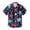Deep Red, variant on Funny Independence Day Pattern Hawaiian Shirts for Men American Flag Graphic Short Sleeve 4th Of July Patriotic Button Shirts Collared Dressy Beach Casual Shirts for Men Red M