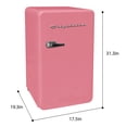 thumbnail image 4 of Frigidaire 3.2-Cu.-Ft. 60-Watt Retro Compact Refrigerator, Pink, 4 of 10