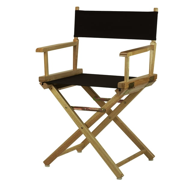 Silla Casual Home Director's 18 con estructura natural de lona negra