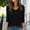 Black, variant on 3/4 Sleeve Blouses for Women V Neck Pleated Tops with Pockets Summer Comfort Pullover Casual Loose Fit Basic Tee 2026 Dark Gray L