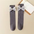 thumbnail image 4 of Godderr Kids Girls Knee High Socks Toddler Girls Bow Dress Socks Cotton Socks Comfortable Soft Spring Autumn Socks for 2 Pairs 3-12Y, 4 of 5