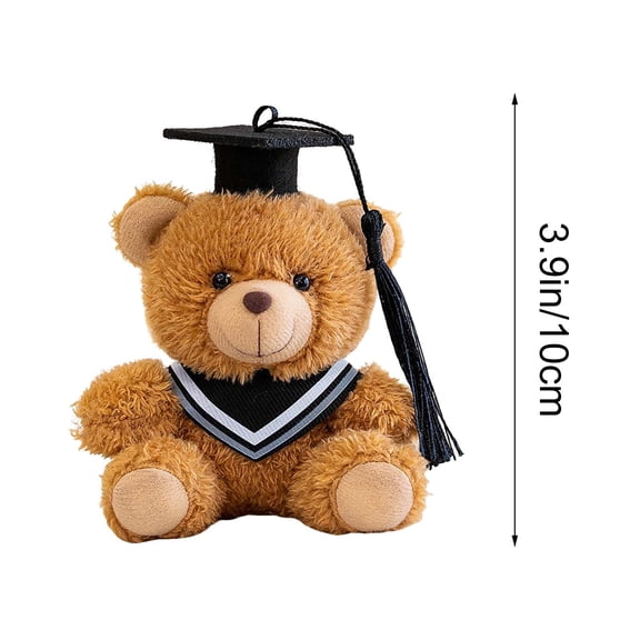 Brown Graduation Bear Plush with Cap and Gown, Soft Keepsake Figurine for Celebration Decor, Photo Prop, and Milestone Gift Virelaxpo
