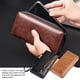 thumbnail image 5 of Sonducket Cartera larga con cremallera para hombre, bolsa de crédito, monedero, tarjetero, Vertical, antirrobo, gran capacidad para ama de Carteras Negro, 5 of 6
