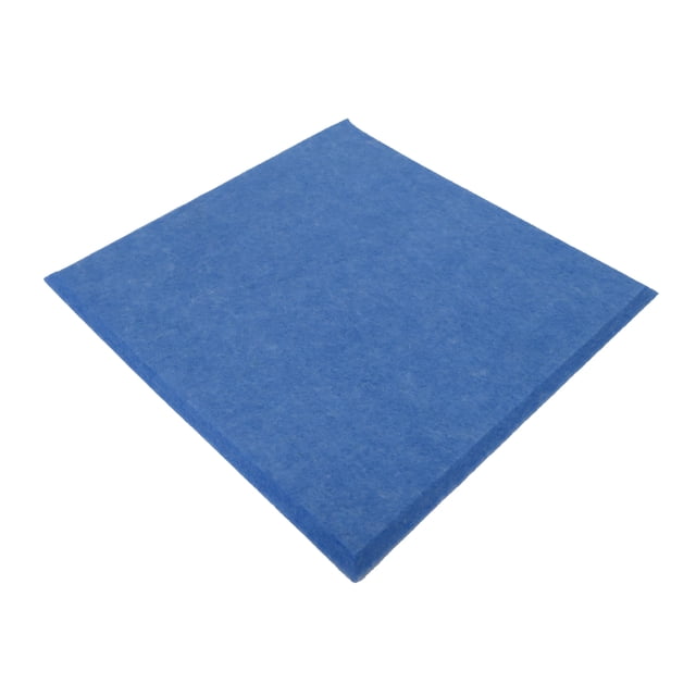 Paneles acústicos de fibra de poliéster, 30x30x1 cm, alta densidad, borde biselado, ideal para aislamiento acústico y decoración de paredes, 12 piezas, color azul.
