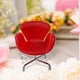 thumbnail image 2 of Silla de Mini Decoración de Muebles Macarena 1/6 colorido Respaldo de Silla de Huevo giratorio rojo, 2 of 3