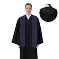 thumbnail image 4 of Haiem Copper-Gold Gloss Outline Navy Dark Blue Pattern Graduation Stole 2024 | Premium Satin Sash for Graduation Ceremony, 4 of 7