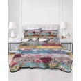 thumbnail image 3 of Vintage Floral King Size Down Alternative Comforter, Lightweight Comforter Quilt Bedding Set with Pillow Shams Farmhouse Botanical Flowers All Seasons Bed Comforter Duvet Insert 96"x106", 3 of 7
