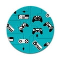 thumbnail image 2 of WIRESTER 7.88 in Round Mouse Pad with Non-Slip Rubber Base for Computers, Laptop, Office & Home - Blue Game Controllers, 2 of 5