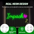 thumbnail image 4 of UPONRAY Single-line Custom Neon Signs with Butterfly, Customizable USB-Powered & Dimmable LED Neon Light, Stylish Wall Decor as Gifts for Family, Lover, Friend, Rose Red, 16 inch, 4 of 8