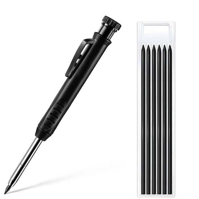 Solid Carpenter Pencil Set Woodworking Tools Mechanical Built-in Sharpener For Scriber Wood Floor Metal Marking Drawing Tool C-Set