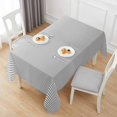 thumbnail image 6 of Gray Striped Table Cloth Waterproof Tablecloths, Modern Minimalist Vertical Stripes Lines Tablecloth Dining Table Cover for Kitchen Party Tabletop Outdoor, Rectangle Tablecloth 60x120 Inch, 6 of 9