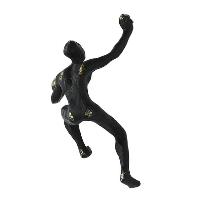 1 pieza de escultura de resina moderna nórdica, escultura creativa de hombre escalador, esculturas de pared para 14.3x9x23cm