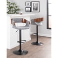 thumbnail image 5 of Carson Carrington  Gavle Adjustable Bar Stool with Oval Footrest (Set of 2) Grey Fabric/White Washed Wood/Chrome Oval, 5 of 5