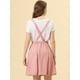 thumbnail image 3 of Falda con tirantes Allegra K para mujer Acampanada con Cintura Elástica y Burbuja Rosa S, 3 of 4