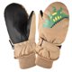 thumbnail image 1 of Guantes de esquí para niños, impermeables, para el frío, con patrón de dinosaurio pequeño, acolchados, cálidos, con un dedo (caqui), 1 of 5