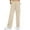 Beige, variant on Women's Everyday Comfort Stretch Knit Pull-On Trousers with Elastic Waistband and Side Pockets for Effortless Style Elastic High Waisted Straight Leg Pull On Trousers