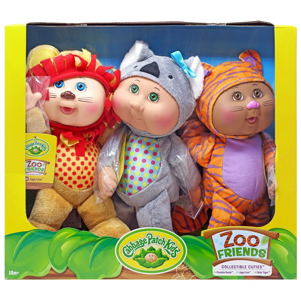Cabbage Patch Kids Cuties Zoo Friends Plush 3Pack