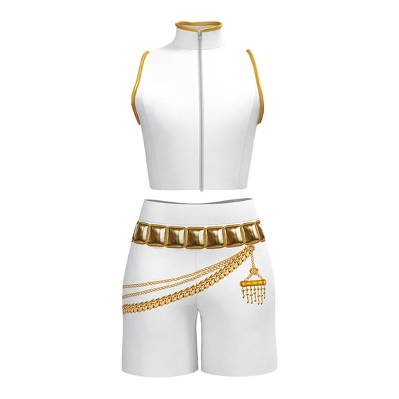 Halloween Costume for Ki'ds, G'irl's Pop Idol Singer Stage Performance Outfit Set, Popular Singer Group Fancy Dress for Halloween Party
