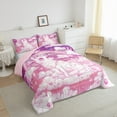 thumbnail image 3 of Manfei Beauty Cat Bedding Comforter Set,Pink Kitten Twin Comforter Sets,Cartoon Loves Rainbow Bedding Set For Girl,Super Cozy Room Decor Reversible,2 Pieces, 3 of 8