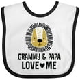 thumbnail image 3 of Inktastic Grammy and Papa Love Me Grandson Lion Boys Baby Bib, 3 of 4