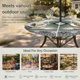 thumbnail image 6 of Round Outdoor Tablecloth with Umbrella Hole and Zipper, Sagge Green Boho Tablecloth with Elastic Waterproof, Country Southwest Aztec Geometric Patio Table Covers for 36" - 44" Picnic Pool Tables, 6 of 9