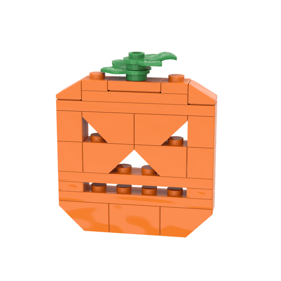 LEGO Jack-O-Lantern Halloween Pumpkin Small Mini Build Set 24 PCS Seasonal Custom MOC 2.2" Tall