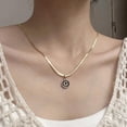 thumbnail image 4 of SIfdSeng Collier Initiale 26 Forme Ronde Chaîne Alphabet 26 Collier Alphabet A Z Initiale 26 Colliers Dorés pour Femmes Filles, 4 of 5