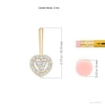 thumbnail image 2 of ANGARA Natural Diamond Heart Halo Drop Earrings in 14K Yellow Gold for Women (Size-2mm| Color-G| Clarity-VS2) | April Birthstone, Anniversary, Jewelry Gift for Women | Natural Diamond Earrings, 2 of 6