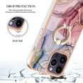 thumbnail image 4 of 360 Degree Rotating Ring Stand Case for iPhone 14 Pro Max,Dteck Shockproof Marble Patterned TPU Case Kickstand Slim Back Cover, Rose, 4 of 6