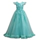 thumbnail image 5 of Vestido de noche para niños Vestido de novia para niñas Vestido de princesa con encaje bordado largo, 5 of 5