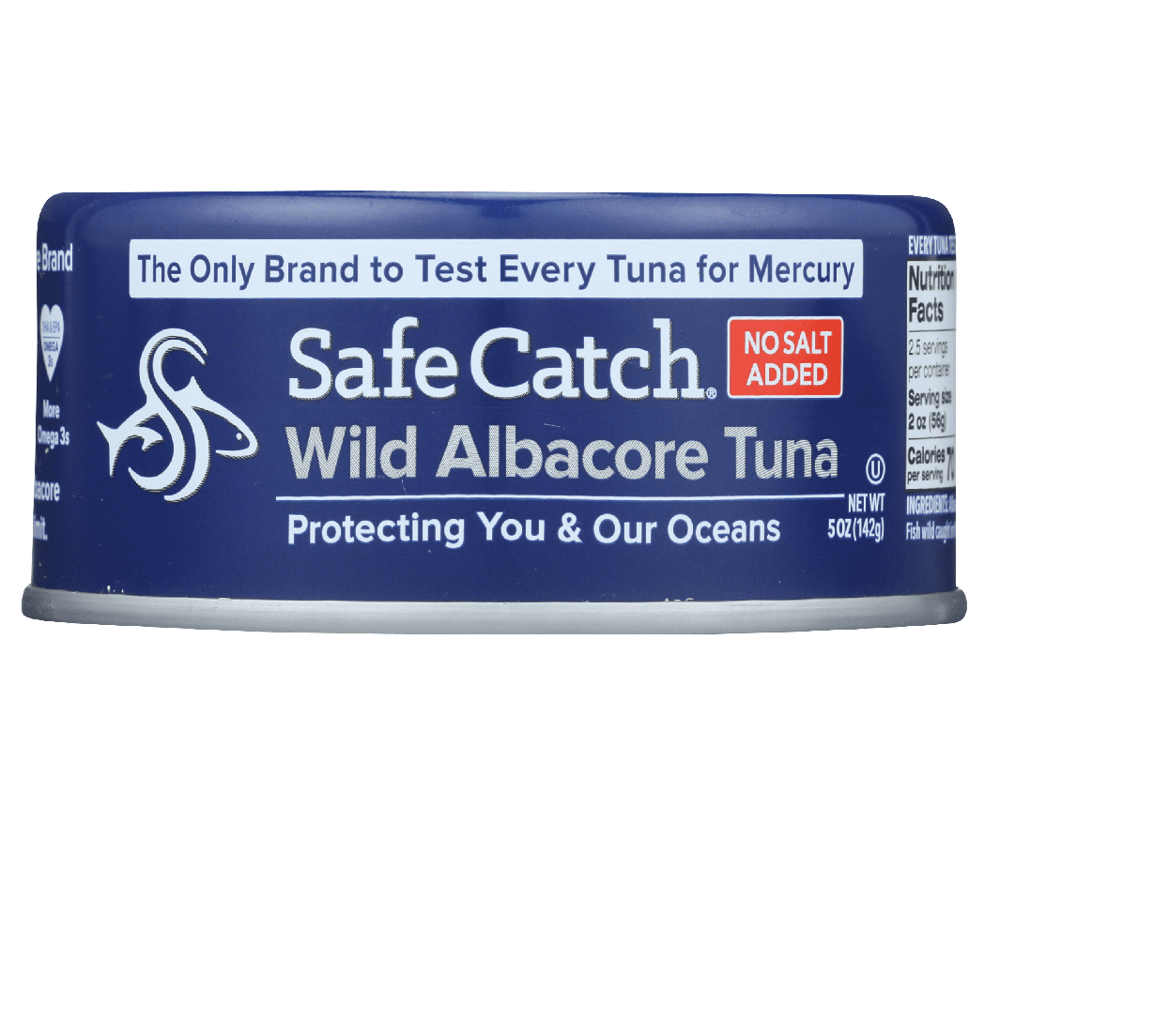 Safe Catch Tuna Wild Albacore Can (No Salt Added), 5 oz (Pack of 12)